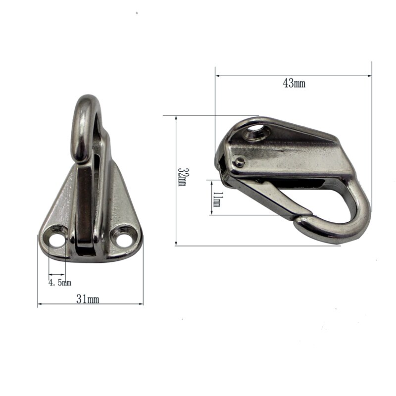 5 stk 43mm rustfrit stål fending kroge fender fjeder krog snap vedhæft reb båd sejlbåd skib marine hardware både tilbehør