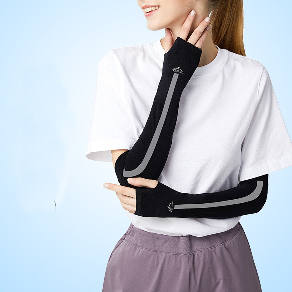 Sports Arm Compression Sleeve Basketball Cycling Arm Warmer Summer Running Soft UV Protection Volleyball Sunscreen Bands #YL5