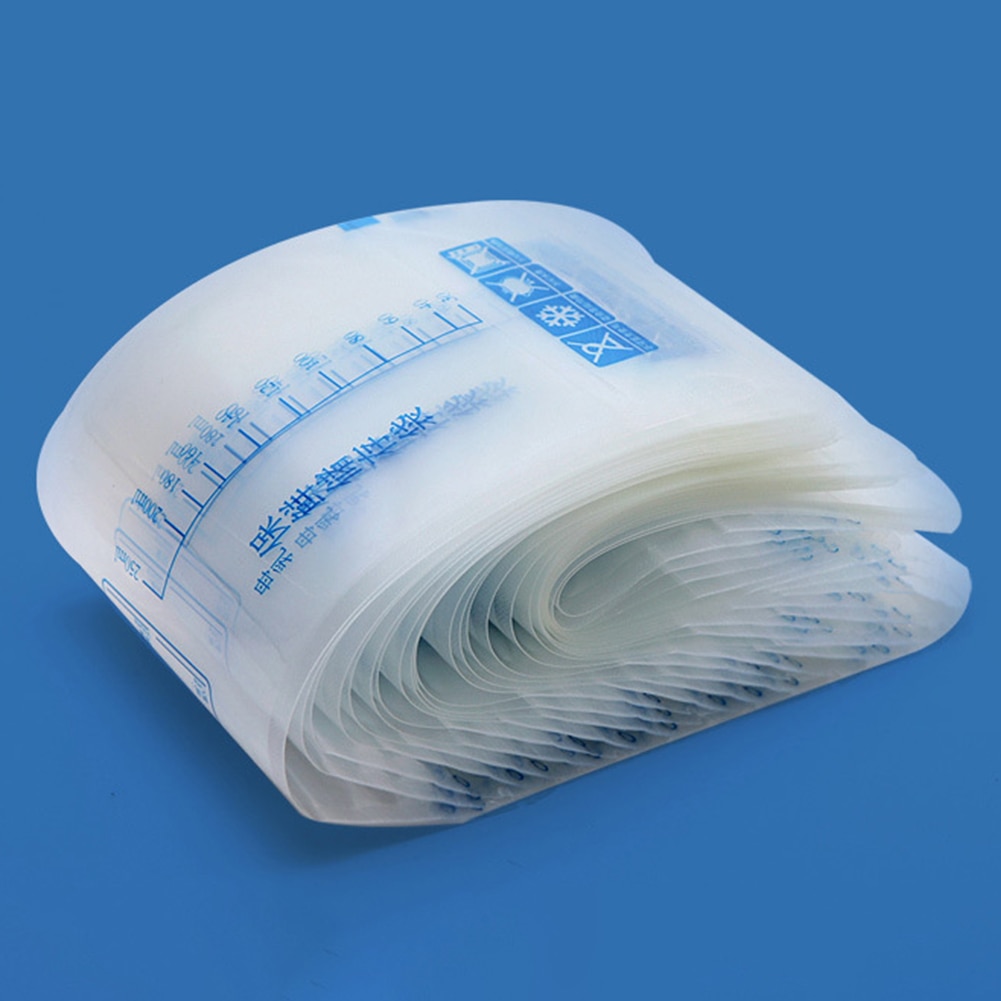 Etiquetas desechables para almacenamiento de leche materna, bolsa de congelador segura, 30 Uds.