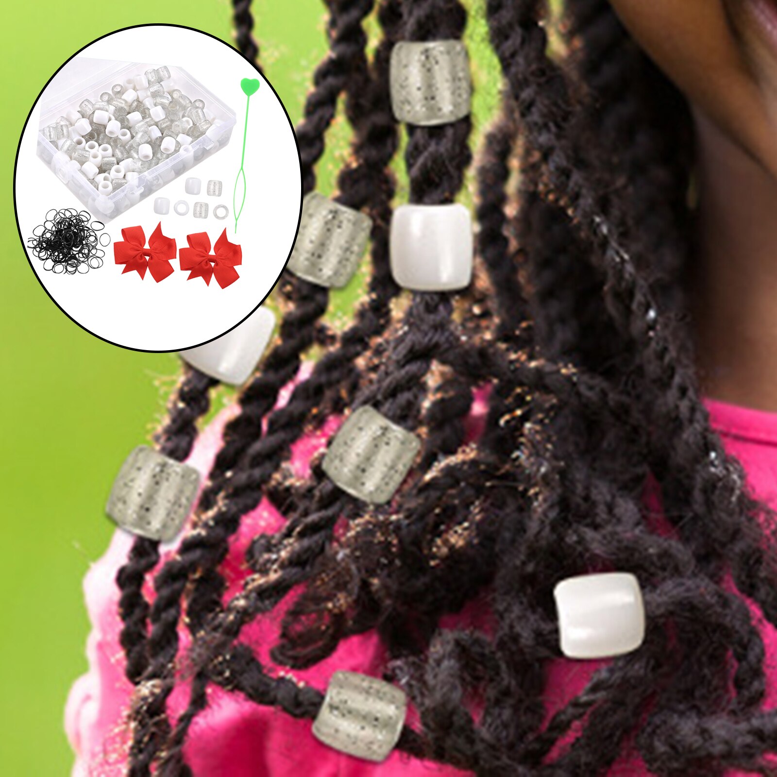 Hair Extension Tools Kit Micro Rings for Dreadlock Salon Wedding Photography