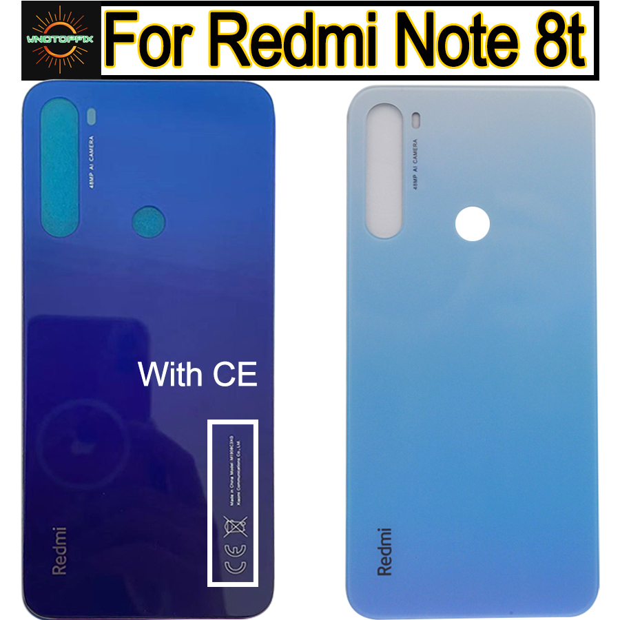 Original For Xiaomi Redmi Note 8t Battery Cover Back Glass Panel Rear Door Housing Case For Redmi Note 8t Back Battery Cover