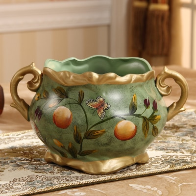 Europæisk keramik vase tørrede blomster blomsterarrangement wobble tallerken stue indgang ornamenter bryllup dekorationer