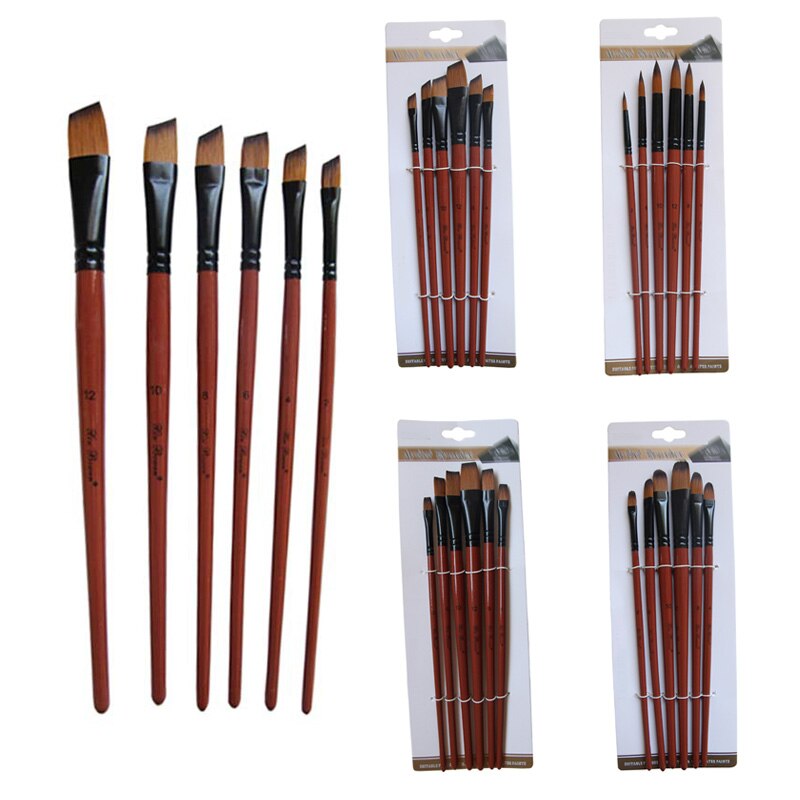 Desenho material de arte pintura artesanato náilon cabelo arte modelo de pintura por número caneta pincéis artista pincéis conjunto