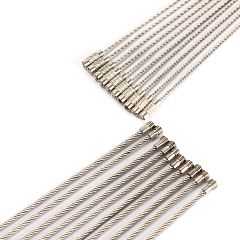 20/10/5pcs Wire Rope Key Chain Stainless Steel Wire Keychain Carabiner Cable Key Ring For Outdoor Hiking Jewelry Kits