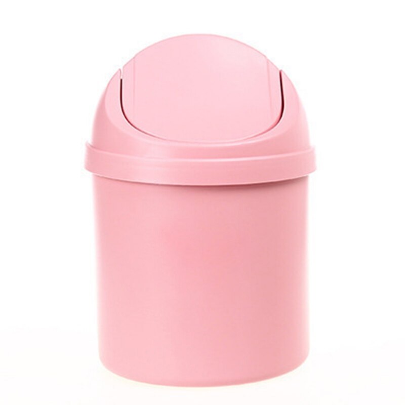 Mini Small Waste Bin Desktop Garbage Basket Home Table Plastic Office Supplies Trash Can Dustbin Sundries Barrel Box: P