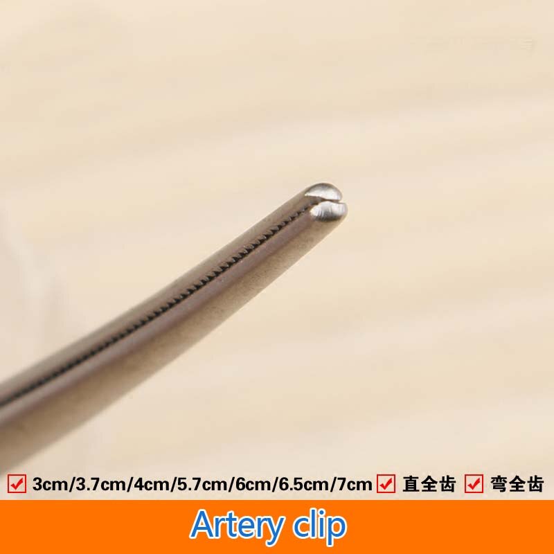 Arterial venous clamping stainless steel micro-device clip-down device temporary blocking clip hemostasis artery hemostat