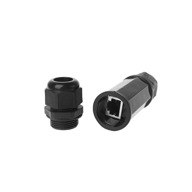 RJ45 Waterproof Connector IP67 Ethernet Network Cable Connector Double Head Outdoor LAN Coupler Adapter Female Cat5 6 7