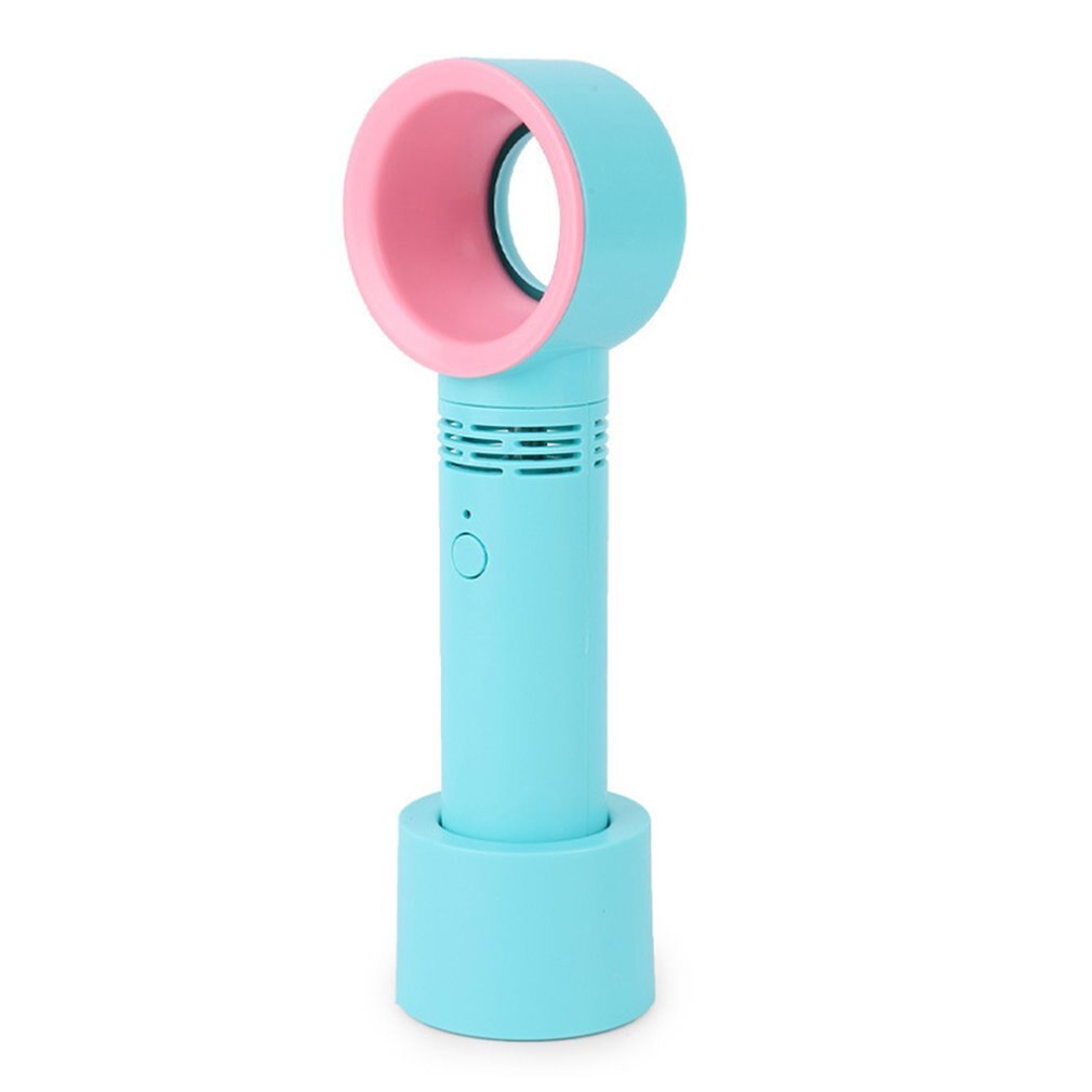Bladloze Ventilator Oplaadbare Handheld Mini Fan Handige Usb Ventilator Draagbare Mouwloze Mini Bladeless Koeler Handy Fan: RED