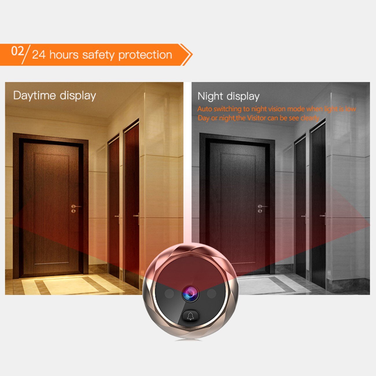 Timbre Digital con pantalla LCD a Color de 2,8 pulgadas, Electrónica inteligente, visión nocturna, para puerta, visor de cámara,