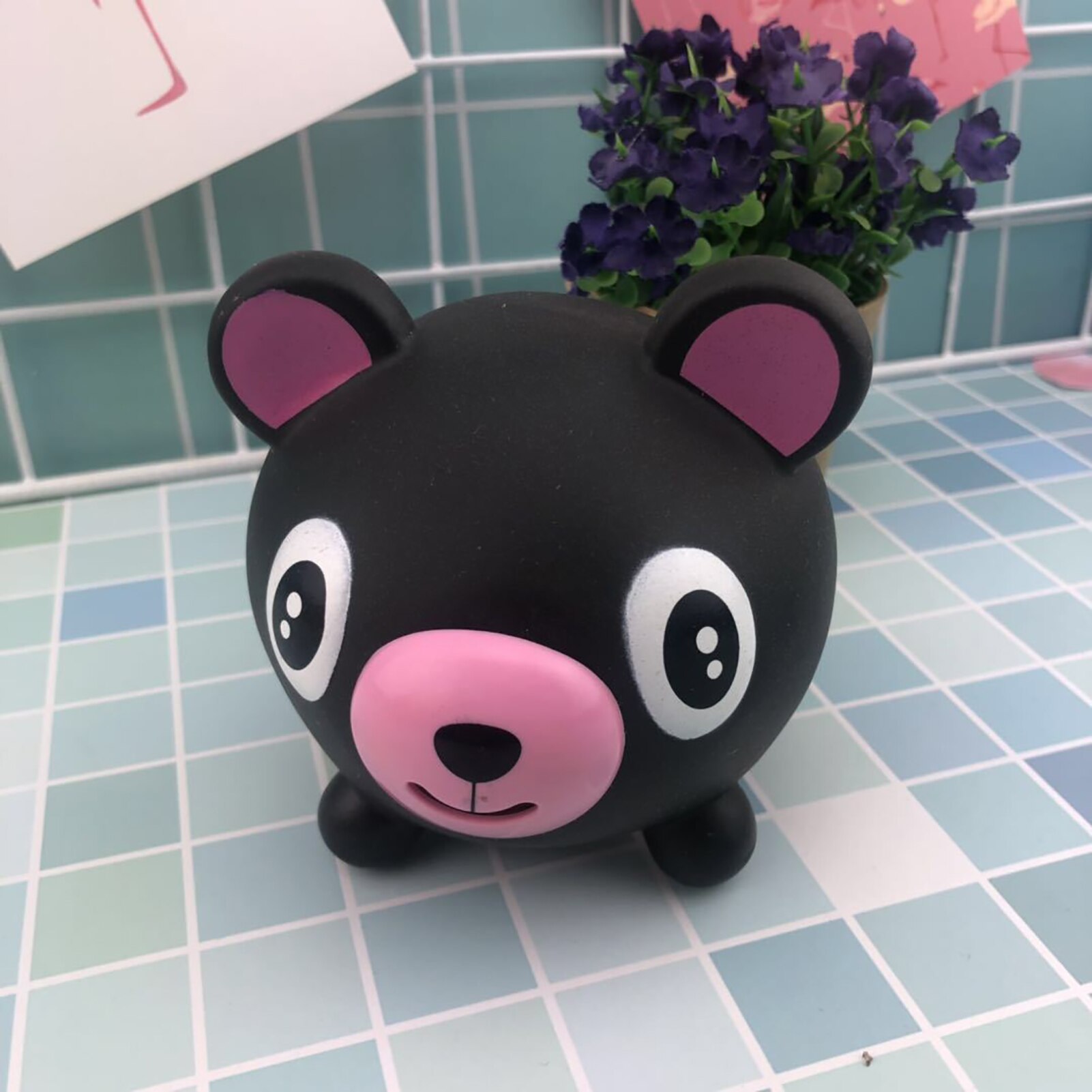 Karikatur Ebene quetschen Zunge Heraus Rebound betonen Linderung freundlicher Spielzeug Puppe