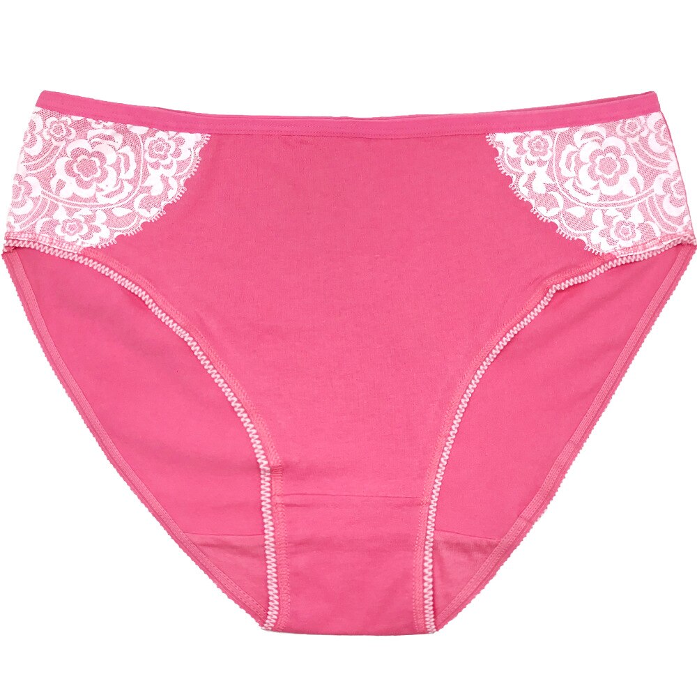1-6 stuks/partij europese dameskleding hoge taille effen kleur dames plus maat 2xl 3xl 4xl katoenen slips slips 89257