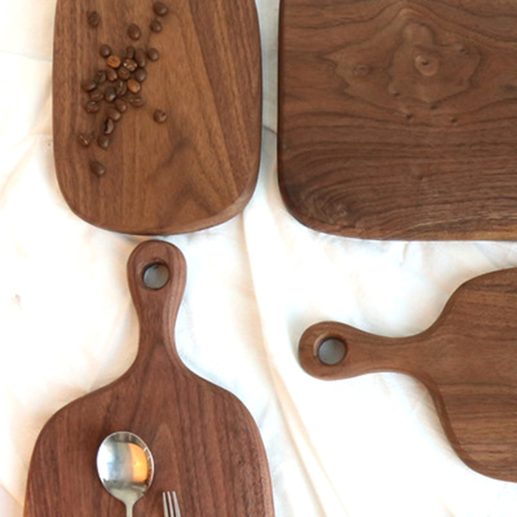 Black Walnut Chopping Blocks Kitchen Wood Food Plate Wooden Pizza Sushi Bread Whole Wood Tray Cutting Board No Paint