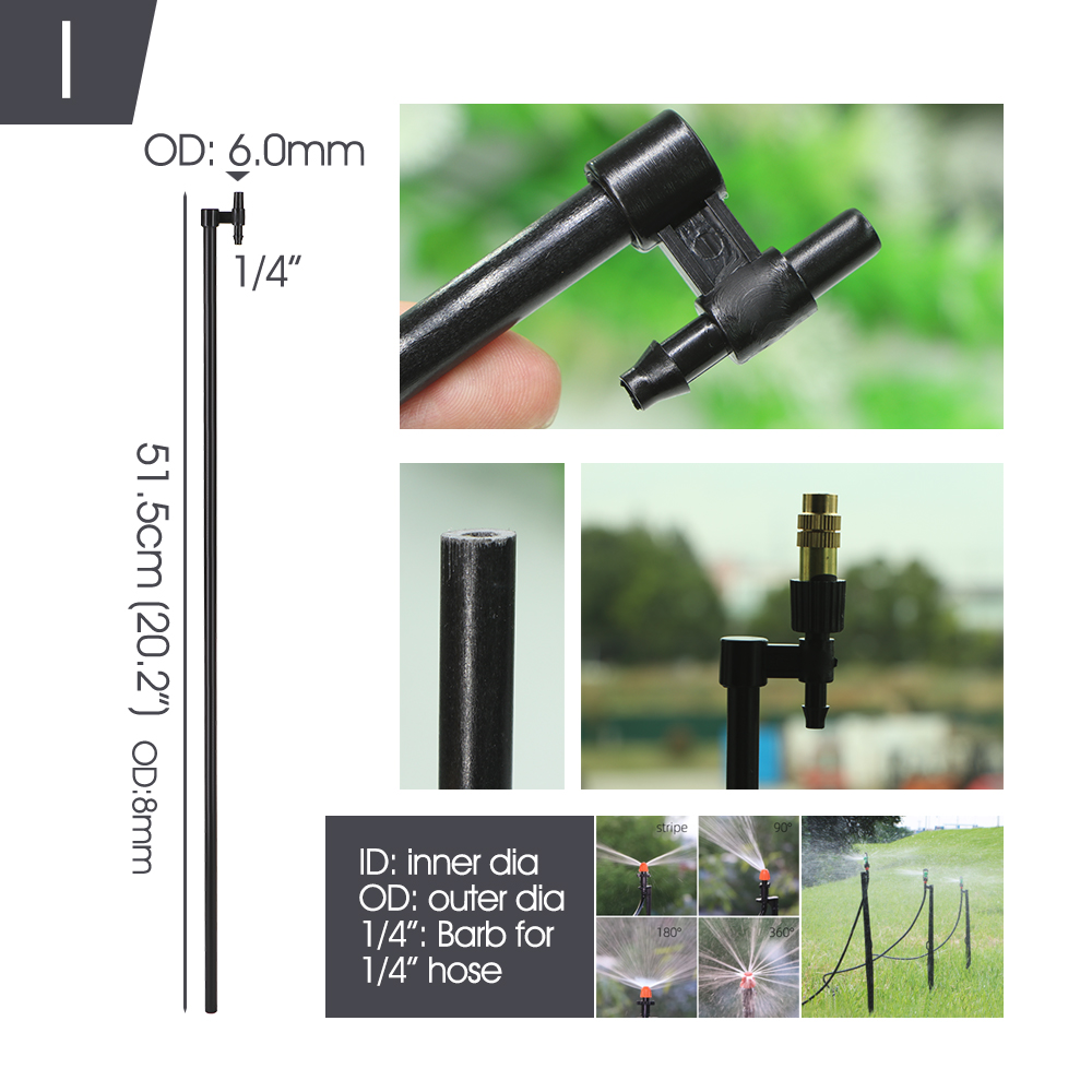 11-50CM Micro Sprinkler Stakes Garden Water Nozzle Spray Support 6.0/7.5mm Joints Greenhouse Yard Irrigation Watering Brackets