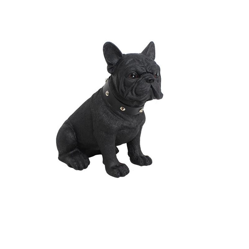 Trådlös bluetooth-högtalare dekorativ bluetooth-ljudpelare bärbar bulldog-musikcenterstöd för hela kroppen aux/tf/usb: Svart