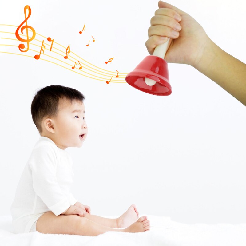 Campana de Metal diatónica para niños, instrumento de percusión de juguete musical de , 8 Uds.