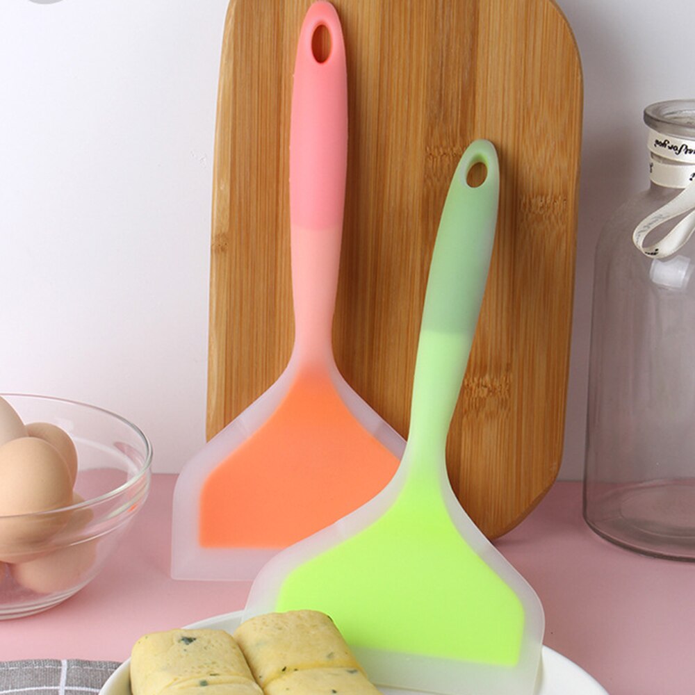 Non-stick Silicone Cooking Beef Egg Kitchen Scraper Wide Pizza Spatula Kitchen Cake Baking Scraper Home Cookware Kitchen Tool