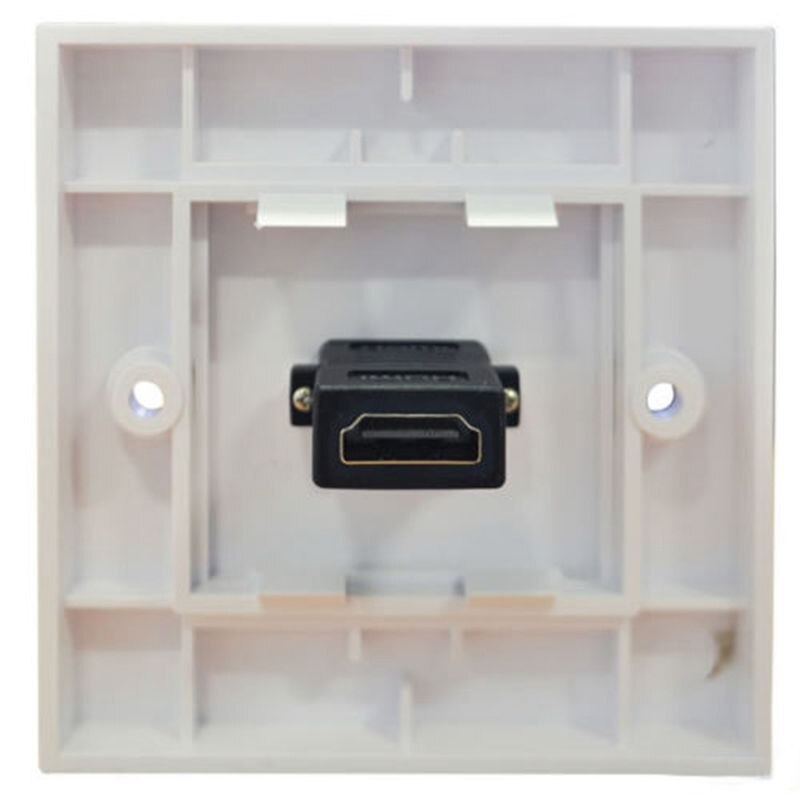 WHITE HDMI LEAD WALL PLATE FULL HD 1080p TV CABLE FACEPLATE SOCKET CONNECTOR