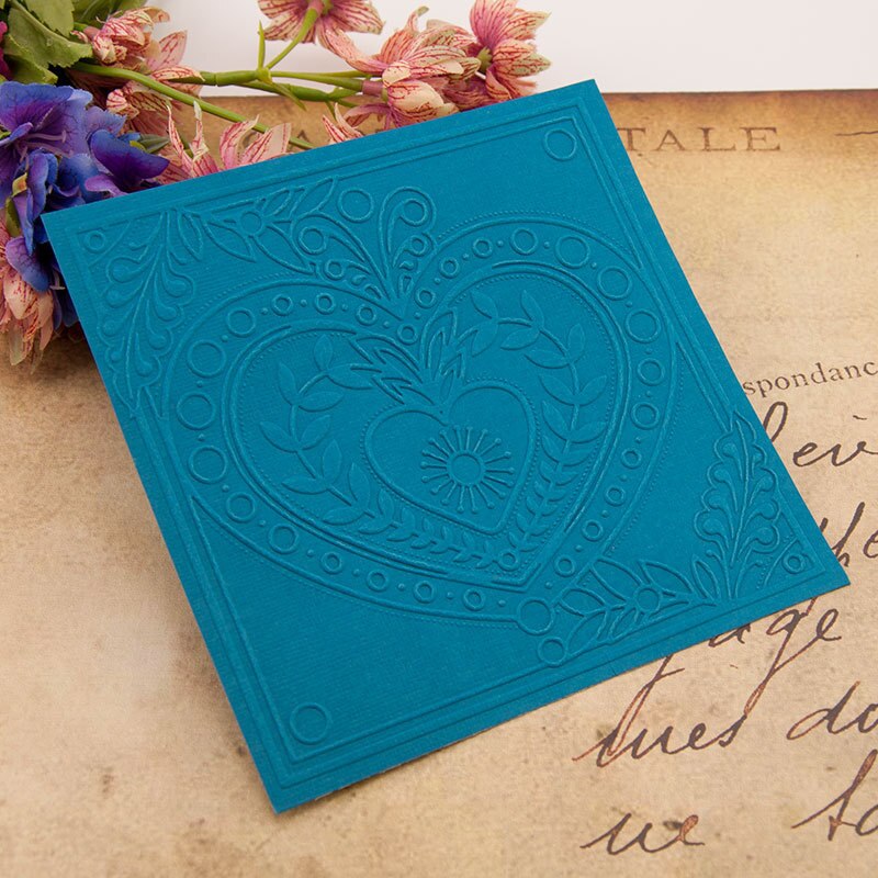 flower heart Plastic Embossing Folders for DIY Scrapbooking Paper Craft Template Molds Photo Album Decor Card Making