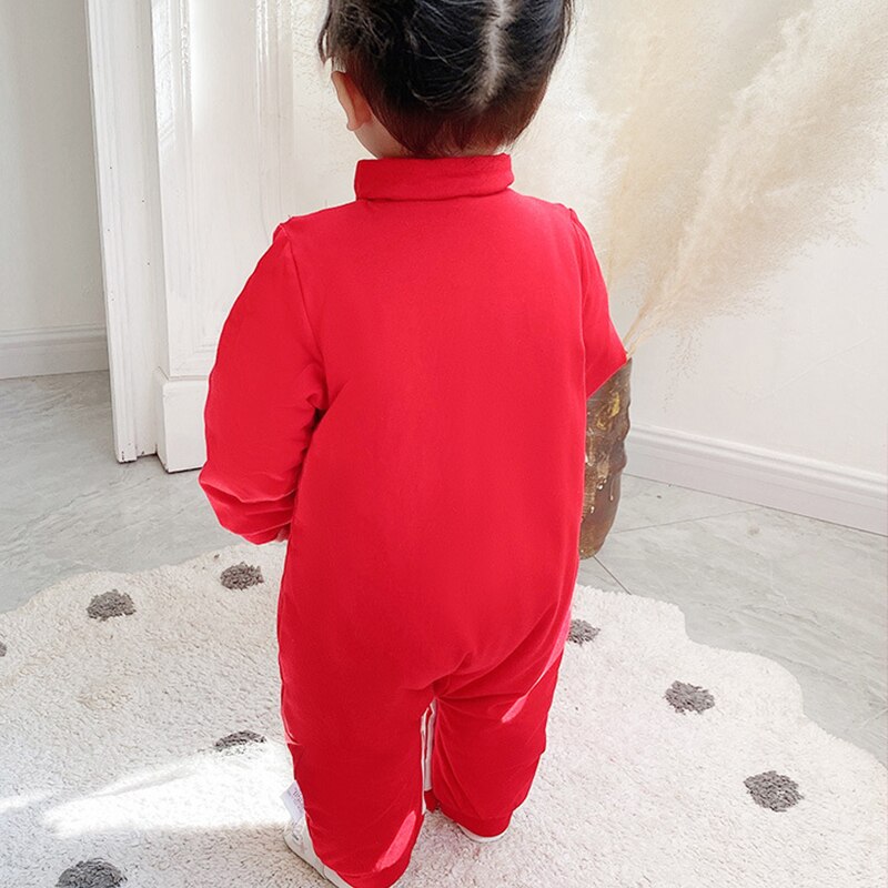 Chinese Stijl Van Kids 'Kleding Winter Baby Jongens En Meisjes Jumpsuit Gelukkig Nieuwjaar