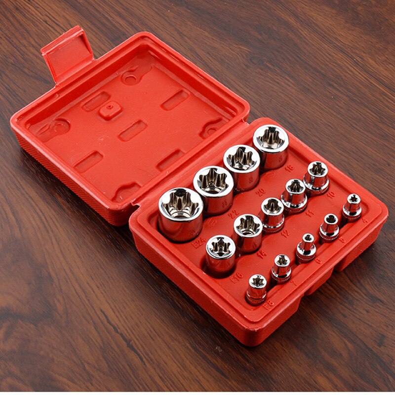 E Type Bit Sockets 6 point 1/4