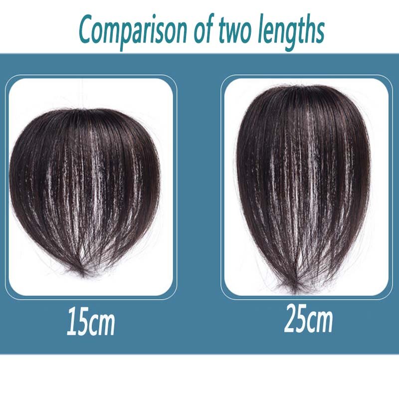 Extensión de cabello sintético para mujer, tupé de pelo corto con 2Clip en una pieza, con flequillo gratis, resistente al calor