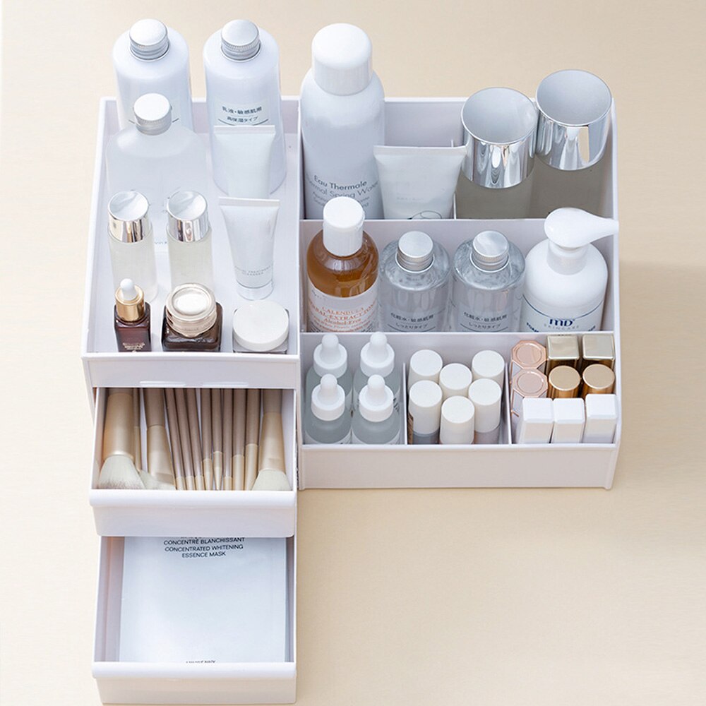 Grote Capaciteit Cosmetische Opbergdoos Make Lade Organizer Houder Desktop Diversen Voor Borstel Sieraden Nagellak Container