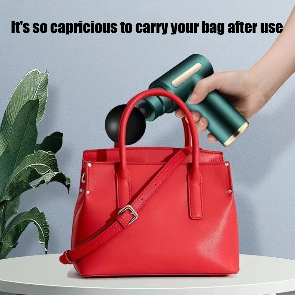 Mini Massage Gun Muscle Relaxation Pain Relief 4 Heads USB Rechargeable Back Massager Guns Fitness Vibrating Fascia Health Care