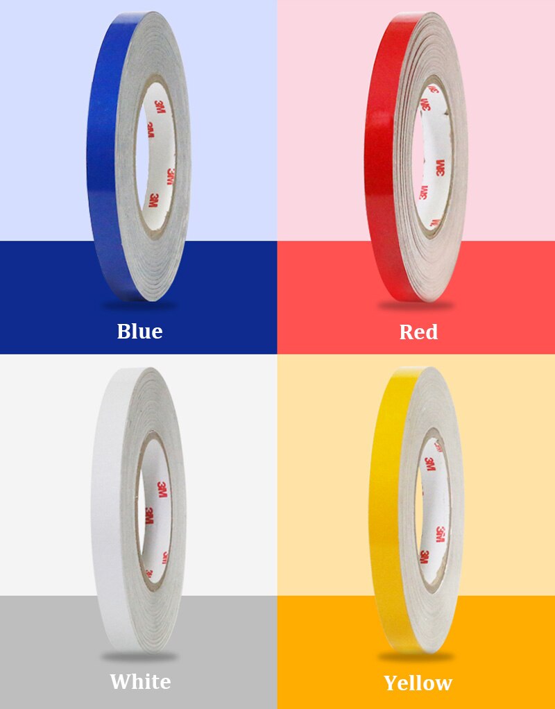 QCBXYYXH 5M * 1CM tiras reflectantes pegatinas coche-estilismo decoración de la motocicleta automóviles bicicletas de seguridad advertencia cintas para marcar