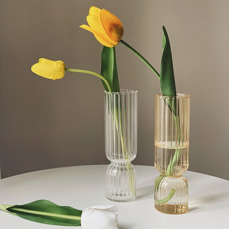Florero de vidrio para el hogar, florero moderno para plantas hidropónicas, decoración de vidrio transparente, arreglo de flores, terrario, decoración, florero hidropónico