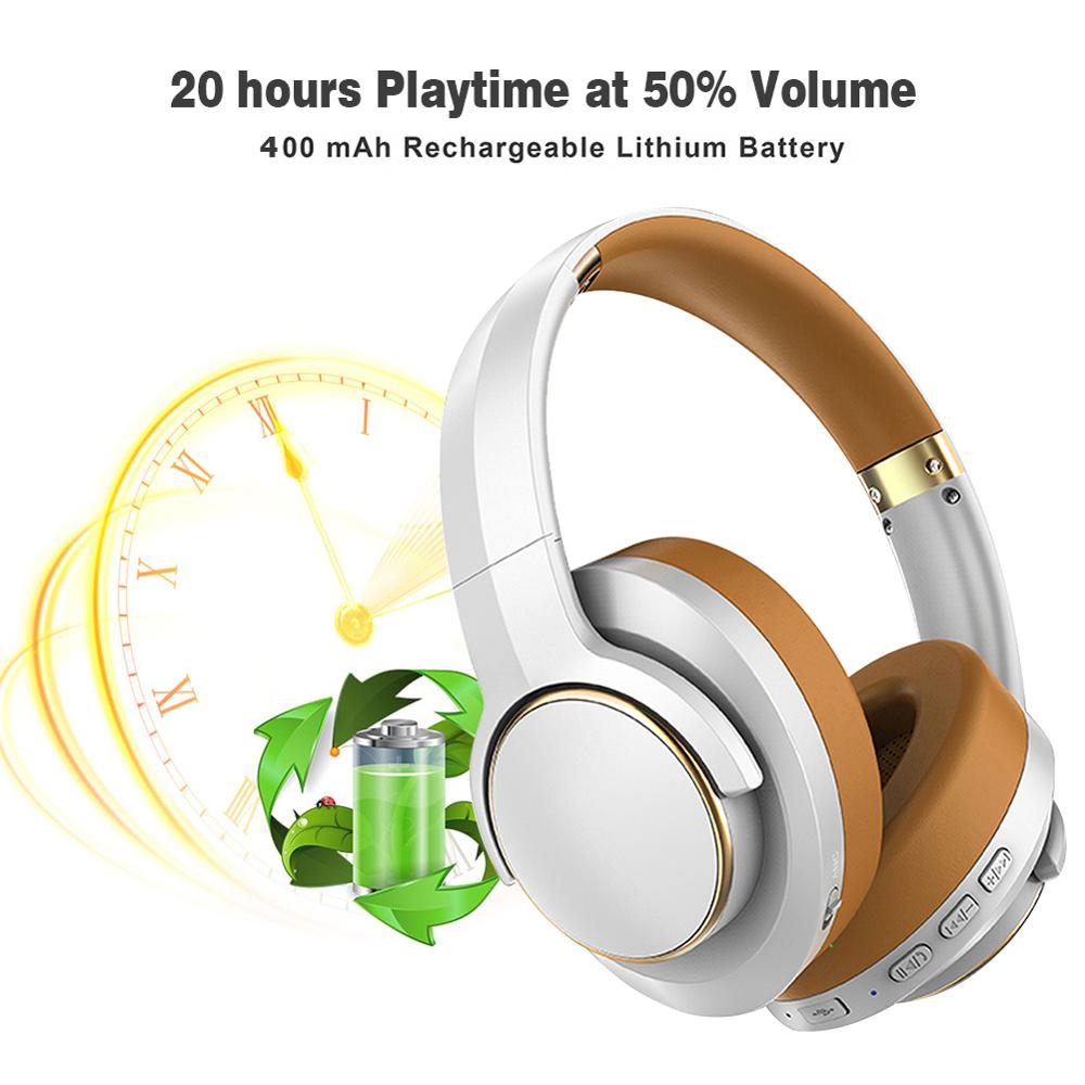 ANC-808 Active Noise Cancelling Bluetooth Headset Aviation Noise Cancelling Bluetooth 5.0 Headset Wireless Headphones