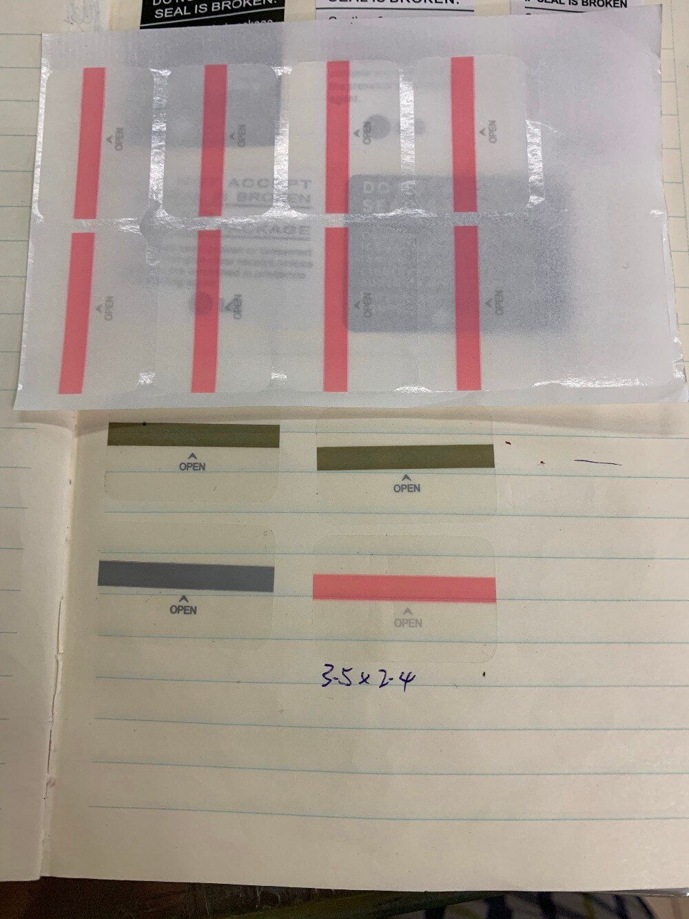 100pcs/lot Seal Label Sticker For 2.4cm*3.5cm VOID sticker transparent PVC Refurbished Phone Package Box Sealing strip