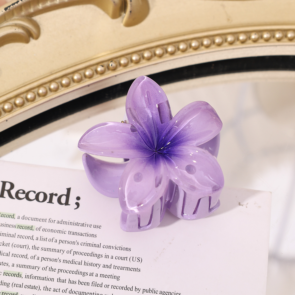 5/3/2 Uds. Pinzas para el cabello de flores para mujer, estilo bohemio, 4cm, pinzas para el cabello con forma de flor de huevo, pasadores, horquillas para niñas, accesorios para el cabello para niños: S / Lavanda