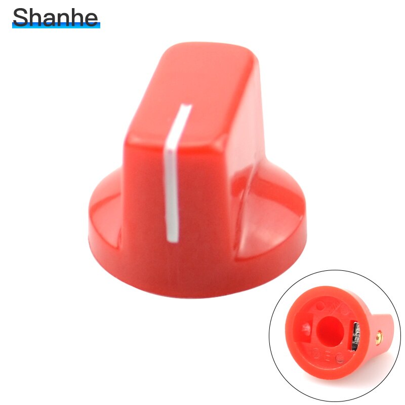 Manopola potenziometro albero diametro 6mm per pentole: Rosso