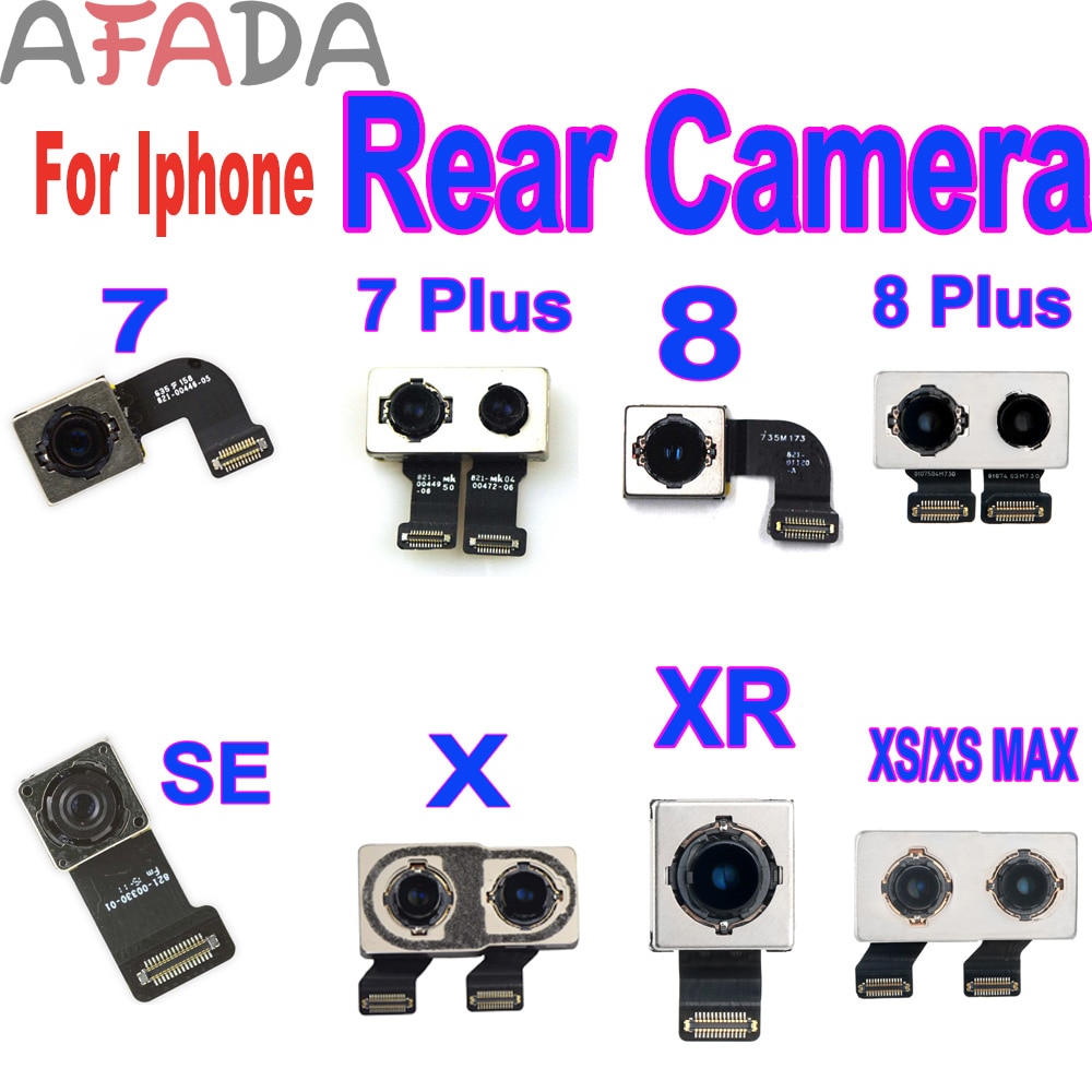 AAA + Zurück Hintere Kamera Für Iphone 7 Plus 8 Plus SE X MAX XR XS MAX 11 Mit Blitz modul Sensor biegen Kabel