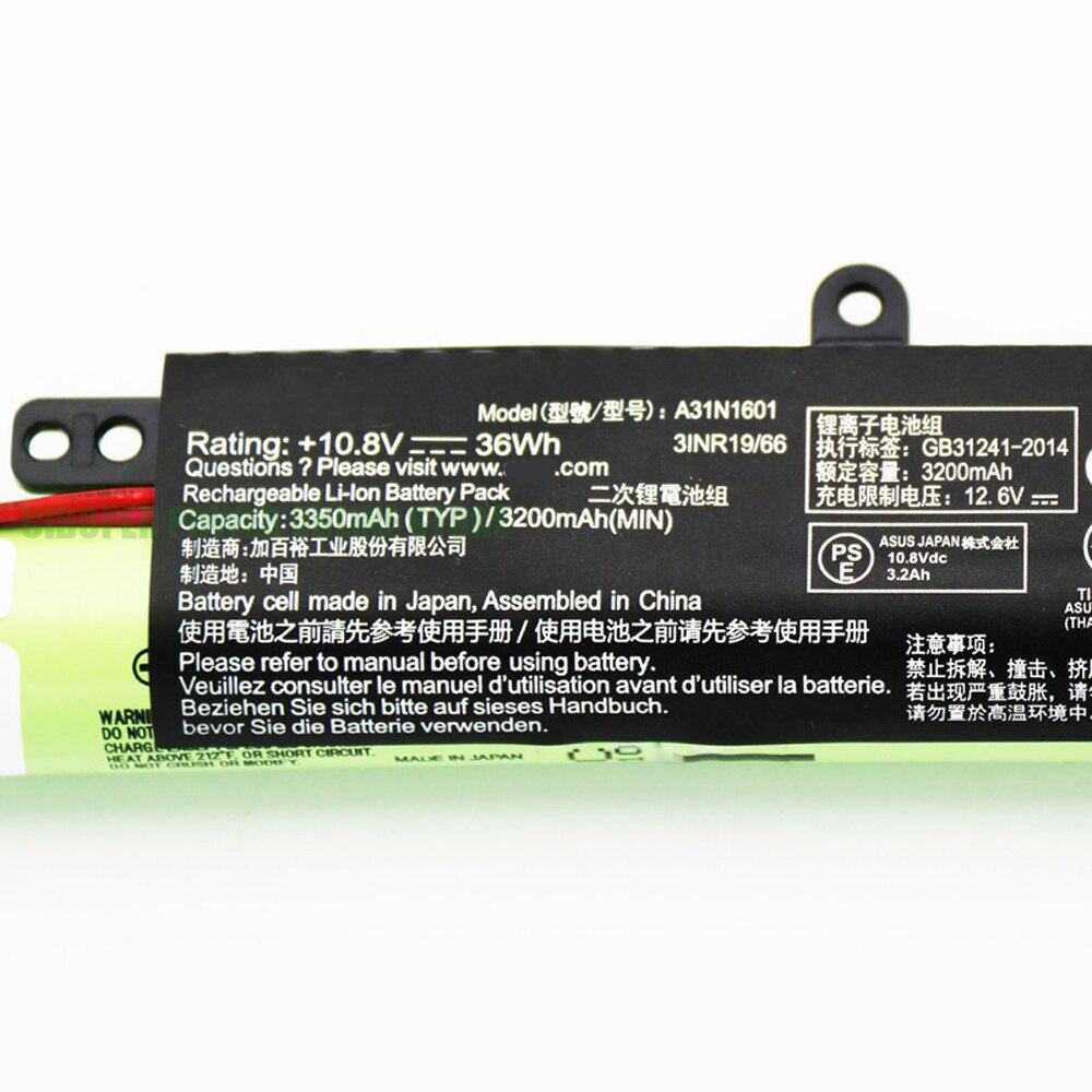 CP Genuine Laptop Battery A31N1601 10.8V/36Wh For A541U F541U R541U R541UA X541A X541S X541SA X541SC X541U X541UA X541UV