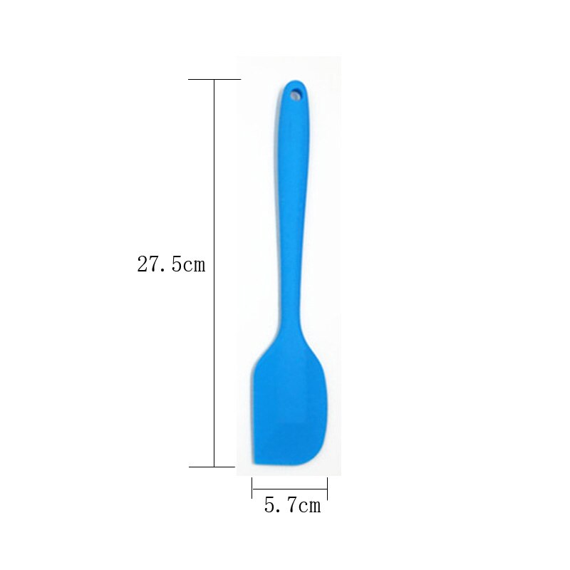 Multicolore alimentaire antiadhésif beurre cuisson Silicone spatule ensemble Cookie pâtisserie grattoir gâteau cuisson spatule Silicone spatule: large blue