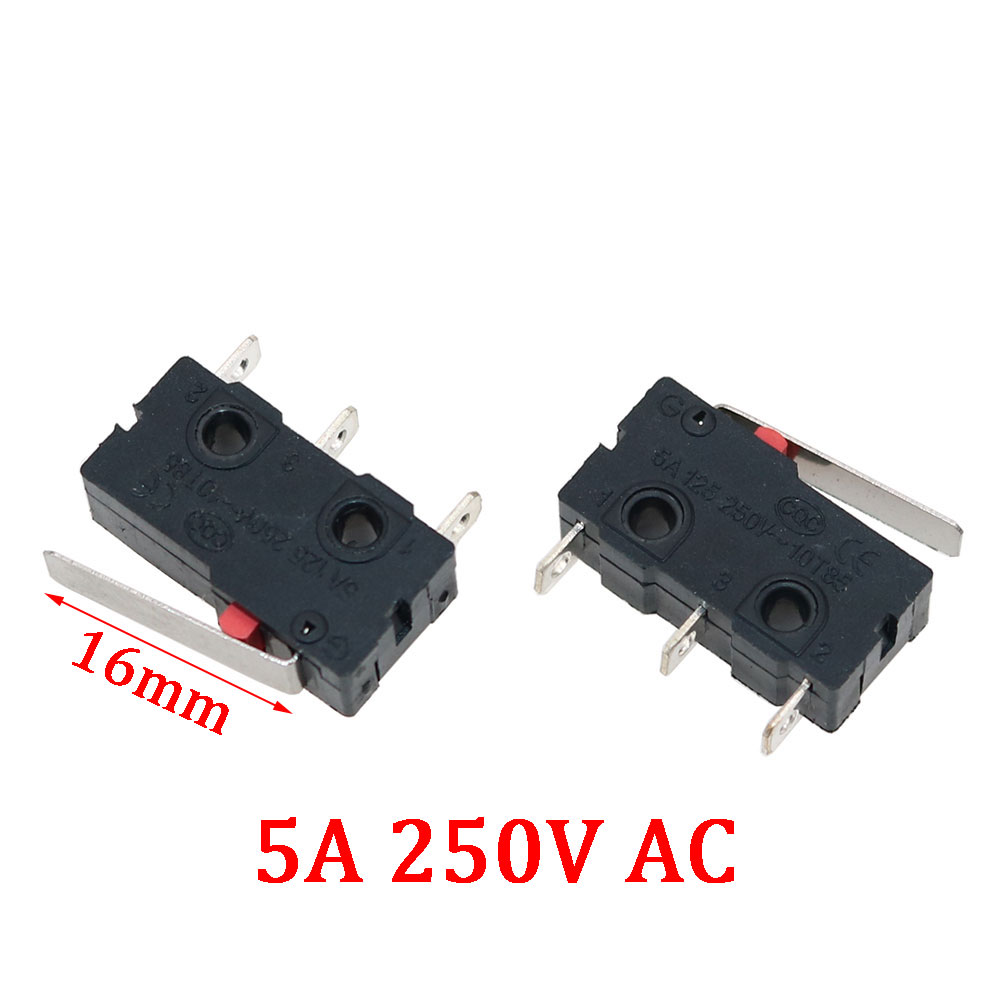 3 Pins 1A/5A 125V/250V Mini Micro Limit Switch Terminals SPDT Roller Arc lever Snap Action Push Micro Mouse switches C NO NC: 4XL / Gold