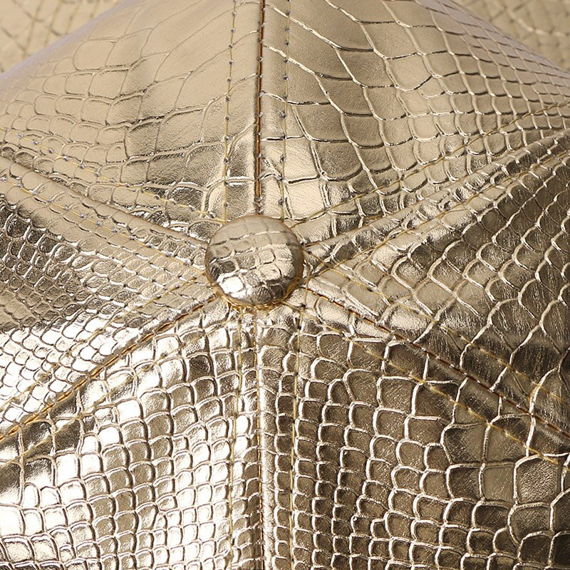 Herbst Frühling Baseball Kappe Für Frau Und Männer Goldene Silber metallisch Glanz Einfarbig Kappen unisex Hüfte hüpfen ausgebeult schlapp Papa Hüte