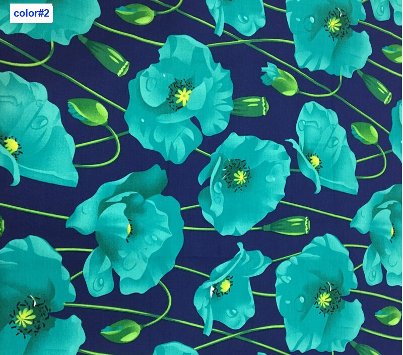 Brilliant floral print cotton poplin fabrics