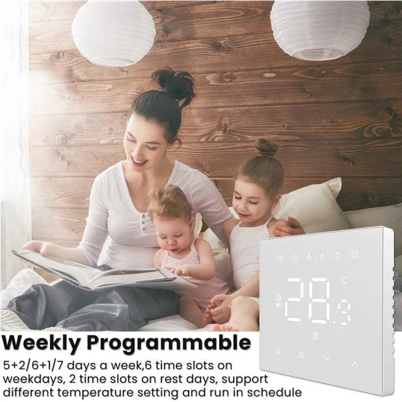 MIUCDA Tuya Wifi Thermostat intelligent chauffage électrique eau chaudière à gaz régulateur de température fonctionne avec Google Home Alexa Alice