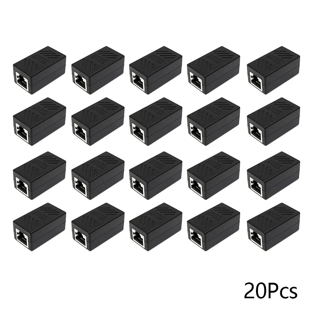 5/10/20Stck RJ45 Koppler Ethernet Kabel Koppler LAN Stecker Katze7 Katze6 Katze5e Ethernet Kabel Verlängerung Adapter buchse auf Buchse: Weiß
