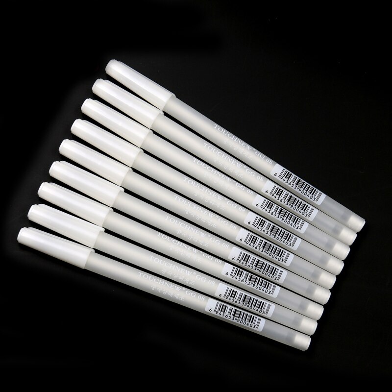 White gel pens White - 9 pcs