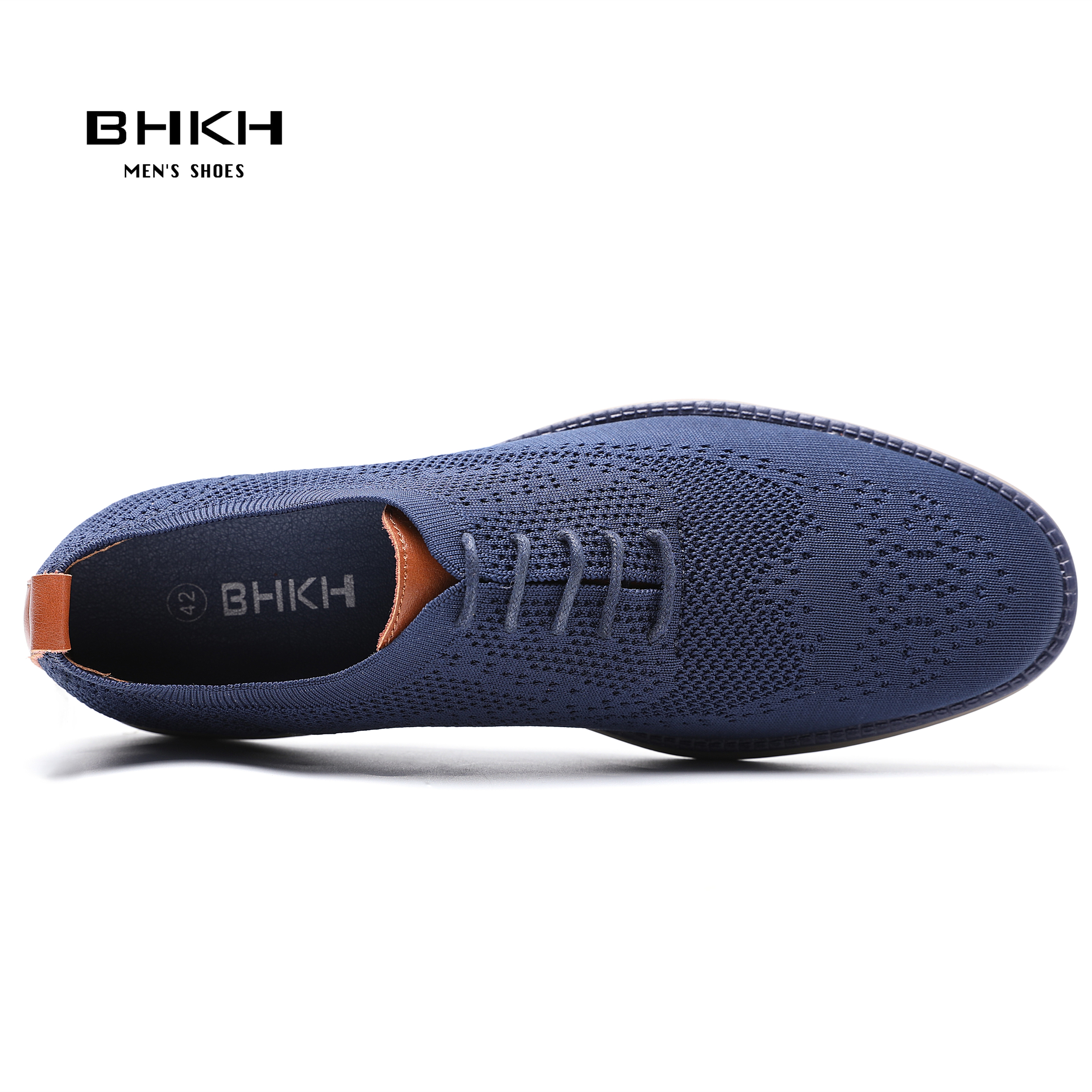 Bhkh 2022 Ademend Gebreide Mesh Casual Schoenen Lichtgewicht Smart Casual Schoenen Kantoor Schoeisel Mannen Schoenen