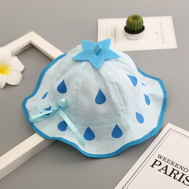 Sombrero bonito para bebé, niña, niño, sombrero para el sol, maceta de fresa, sombrero de princesa, sombrero de pescador para primavera y verano