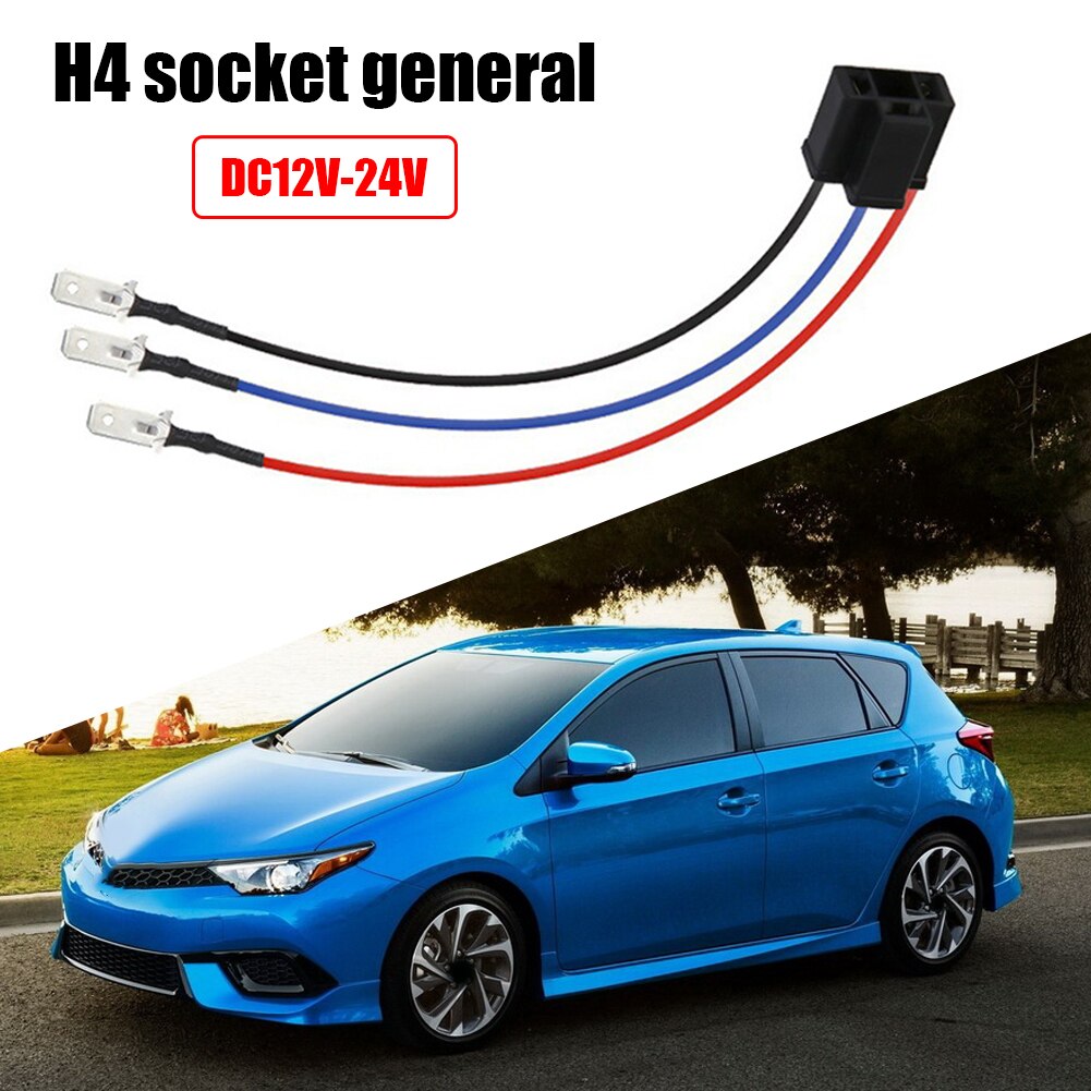 Car LED Headlight Lamp Bulb Socket Wiring Harness Female Head Connector Conversion Adapter Cable Line for H4