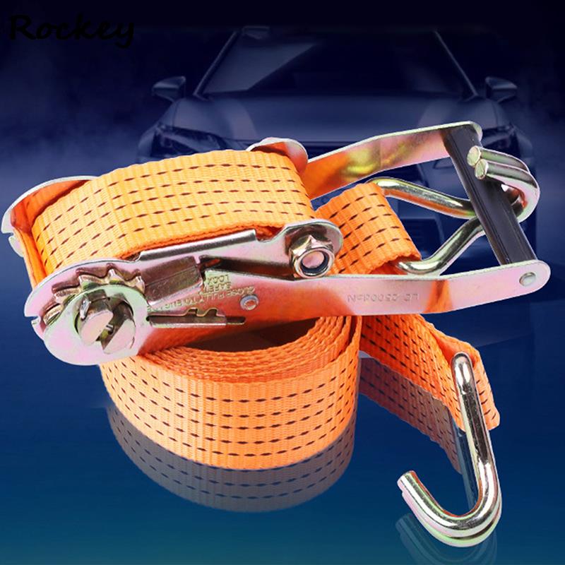 50mm *6*m Bundling Ratchet Straps Tie Down 2 Tons Claw Lorry Lashing Straps Belt For Car Cargo Heavy Duty Transport Luggage