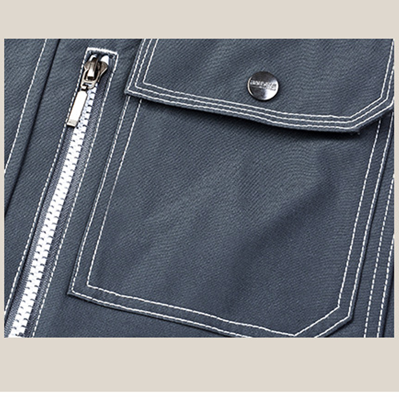 Men Workwear Jacket Multi pockets Long-sleeved Work clothes uniforms Male mechanic construction Working Jackets2019