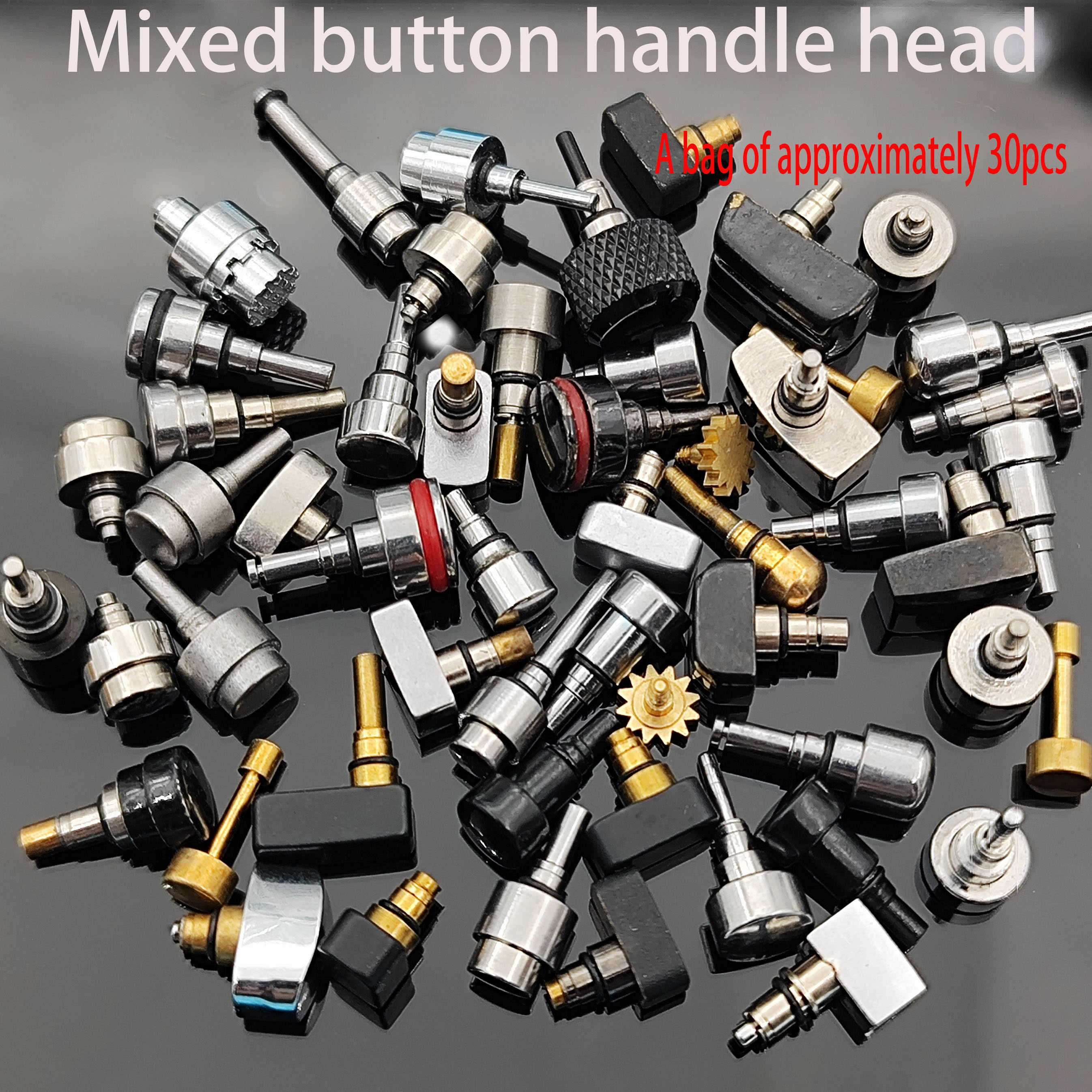 Klokketilbehør mangfoldig klokkeknapper forskjellige størrelser stiler farger tilfeldig levering 1 posere med ca. 30 stk blandede knapper