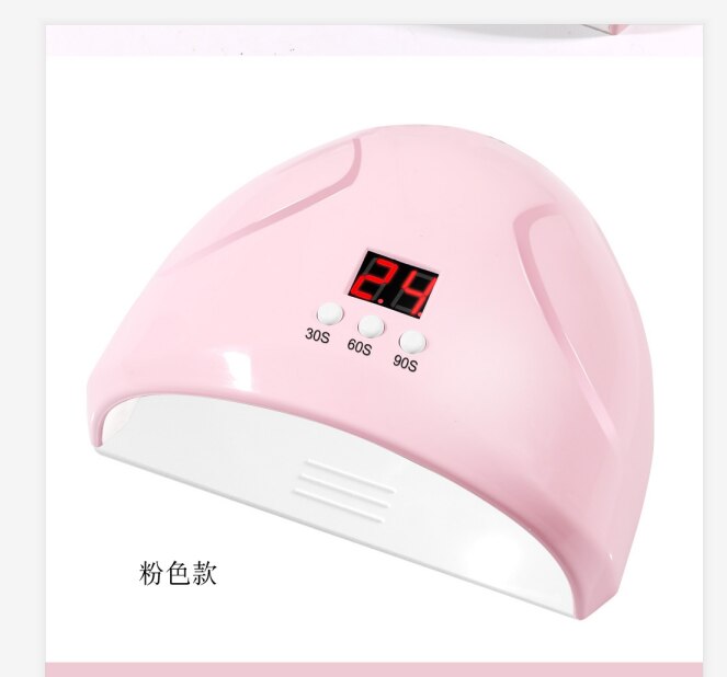 Secador de unhas com lâmpada uv para led, máquina de manicure com sensor automático lcd ferramentas para arte em unhas: Pink