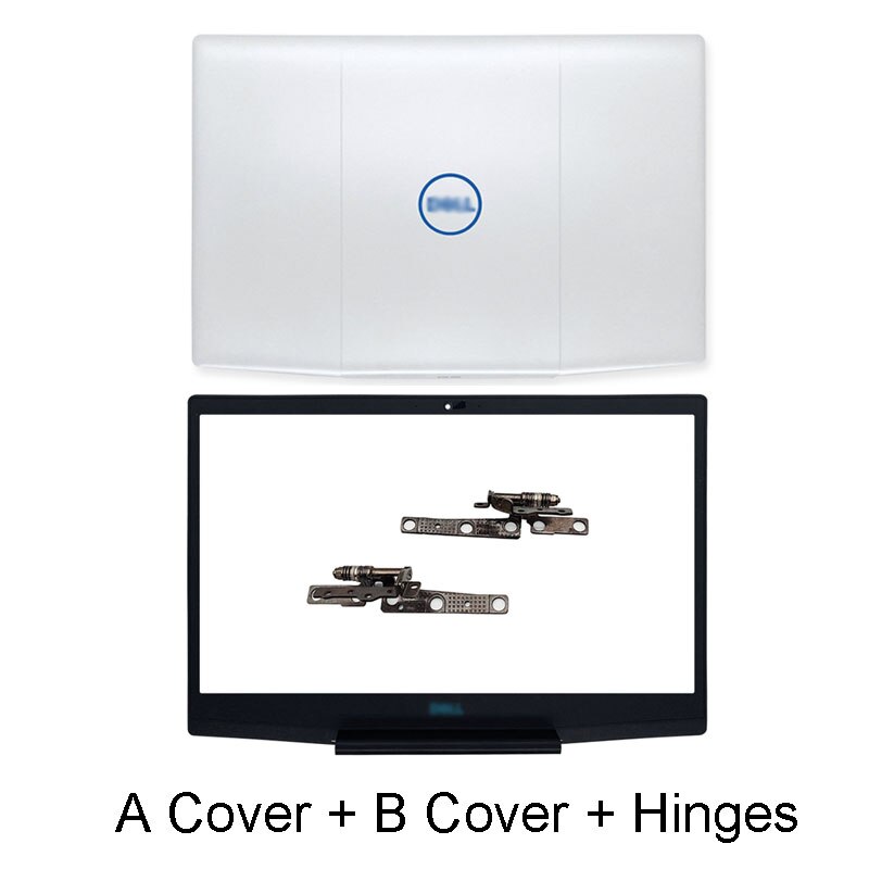 For Dell G3 3590 Series 03HKFN Laptop Back Cover Front Bezel Palmrest Bottom Case Hinges A B C D Cover White: A B Hinge